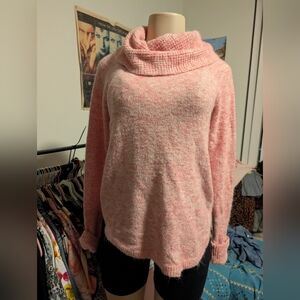 Style And Co Cozy Pink Cowl Neck Sweater‎ Size PS